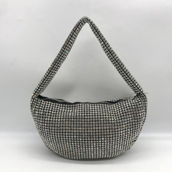 I.N.C. International Concepts Black Diamond Mesh Hobo Bag - Picture 2 of 11